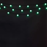 Гирлянда «Шарики» 5м Зеленая, Диаметр Шарика 40мм, 20 LED, Провод Черный Каучук, IP65
