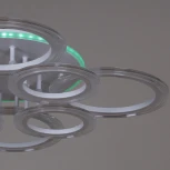 Потолочная люстра светодиодная на штанге с пультом Reluce 09812-3.3-4+4A WH (RGB) (220V)