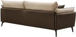 Диван ESF ELEGANTE NAPPA SF015 (3-х местный) бежевый 6615-коричневый/Кожа