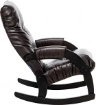 Кресло-качалка Модель 67 Венге текстура, к/з Varana DK-BROWN Leset