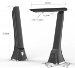 Офисная настольная лампа светодиодная складываемая Reluce 00612-0.7-01 BK (220V, сенсорный выключатель)