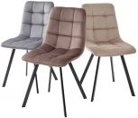 Стул CHILLI SQUARE BLUVEL-40 бежевый, велюр / черный каркас М-City