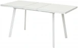 Стол ФИН 120 Латте, стекло/ Белый каркас М-City