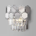 Настенный светильник Eurosvet Ariana 10124/2 хром/прозрачный хрусталь Strotskis (10113/2)