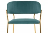 Стул Woodville на металлокаркасе Kamelia green / gold 11778