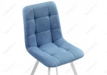 Стул на металлокаркасе Чилли голубой / белый