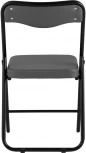Складной стул Stool Group Джонни экокожа серый каркас черный матовый УТ000035362