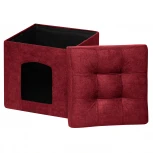Пуфик Dreambag складной Для Животных Бордовый Велюр 13641
