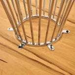 Стол Bradex Home Liverpool диам.110см, шпон орех лучевой набор, с хромированными ножками (RF 0519)