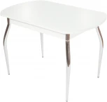 Стол Ривьера СВ, Стекло, Белый, Аврора