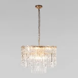 Подвесная люстра Loft It Florida 10298/600 French gold (220V, хрусталь, на цепи, круглые)