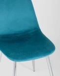 Стул Stool Group Валенсия велюр темно-бирюзовый хромированные ножки УТ000004242