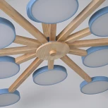 Потолочная люстра Wi-Fi на штанге Turna L12 Blue By ImperiumLoft Turna-B01 (LED, 220V, голосовое управление, умный дом - Алиса)