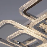 Потолочная люстра на штанге светодиодная с пультом и ночным режимом и RGB Reluce 09838-0.3-4+4B CR (RGB, Умный дом) (220V)