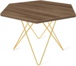 Столик журнальный SHT-TU37/ТТ20 70 ЛДСП золото/орех тьеполо Sheffilton 9296244302