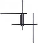 Настенный светильник Odeon Light Rudy 3890/36WLP L-VISION черный/металл LED 3000K/4000K (перекл. ч/з тумблер) 36W 220V (выключатель, асимметрия)