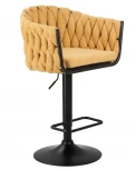 Стул барный LEON (жёлтая ткань (LAR 275-8))
