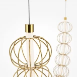 Подвесной светильник Maytoni Golden Cage MOD216PL-L55G3K (LED, 220V, на проводе, шарики)
