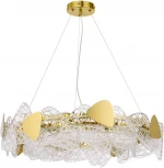 Подвесной светильник Lumion Queeny 6582/8 золотой/прозрачный, золотой металл/стекло, металл E14 8*40W 220V (на тросе)
