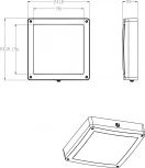 Потолочный светодиодный светильник Donolux Barcelona DL20451WNC25B SQ (220V, IP65)