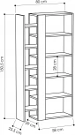 Стеллаж прямой LEVE LIFT BOOKCASE