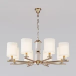Подвесная люстра Wi-Fi Eurosvet Caprera 60146/8 латунь (220V, управление смартфоном, голосовое управление, умный дом - Minimir Home, Алиса, Маруся, Салют, на цепи)