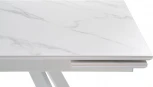 Керамический стол Woodville Габбро 140х80х76 белый мрамор / белый 530829