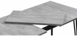 Стол раскладной Woodville Денвер Лофт 120 25 мм бетон / черный матовый 506944