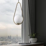 Подвесной светильник Hoop Drop Brass ImperiumLoft Hoop-Drop01 (213739-26) (220V, на проводе, шар)