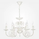Подвесная люстра Eurosvet Tomas 60018/6 белый с золотом (220V, на цепи, подсвечник, свеча)