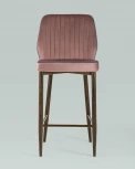Стул полубарный Stool Group Лоренс велюр пыльно-розовый УТ000008857