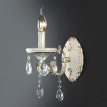 Бра Eurosvet Lia 3585/1 белый/прозрачный хрусталь Strotskis