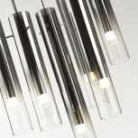 Подвесная люстра каскадная Odeon Light Shiny 5061/32L PENDANT черный/темн.хром/металл/стекло LED 7*4W 3000K (220V, на проводе, круглые)