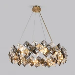 Подвесная люстра с хрусталем 371 Strotskis (220V, на тросе, круглые)