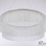 Подвесная люстра светодиодная APL LED Sicilia SH02.93.C.Ni.4000 (220V, хрусталь, на тросе)