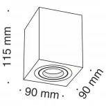 Накладной потолочный светильник Atom GU10 1x50Вт Maytoni Technical C017CL-01B