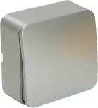 Выключатель одноклавишный (серебро) Stekker София 49295