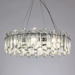 Подвесная люстра Romilda 3512/02 LM-8 Divinare (220V, хрусталь, на тросе, круглые)