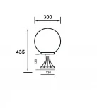 Наземный фонарь Oasis Light 88204L Bl (220V, шар, IP44)