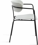Кресло VAN HALLEN (mod. 2433) пластик/металл, 54,5х53,5х76 см, высота до сиденья 46 белый/черный Tetchair 14296