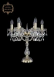 Интерьерная настольная лампа Art Classic 12.11 12.11.6.141-45.Gd.Sp (220V, хрусталь, подвески, подсвечник, свеча)