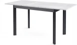 Стол L110 Мрамор белый (ЛДСП EGGER)/Опоры черный Dikline 00-00061381