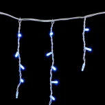 Гирлянда Бахрома 3,1 x 0,5 м Синяя 220В, 150 LED, Провод Белый Каучук, IP65