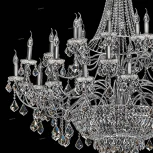 Подвесная большая люстра Osgona Classic 700514 (220V, хрусталь, подсвечник, свеча)