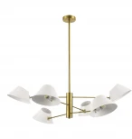 Потолочная люстра на штанге Evoluce Norbi SLE1253-353-06 Латунь/Белый E14 6*60W (220V)