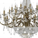 Подвесная большая люстра Osgona Classic 700511 (220V, хрусталь, на цепи, подсвечник, свеча)