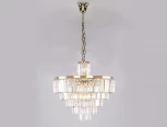Подвесной светильник Newport 31100 31114/S gold (220V, хрусталь, на цепи)