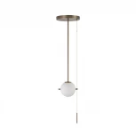 Потолочная люстра на штанге Loft IT Signal 10029PS Gold (220V, выключатель, шар)