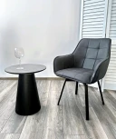 Стул MAVERICK 360 град. поворот. HK007-10 Темно-серый, искусственная замша / черный каркас, М-City