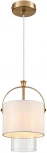 Подвесной светильник Lumion Jane 6593/1 латунь/белый, металл/текстиль, стекло E14 1*40W 220V (на проводе, круглые)